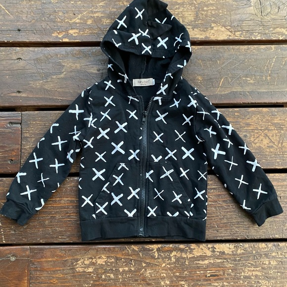 nununu Other - Black white dinosaur X sweatshirt hoody naunau